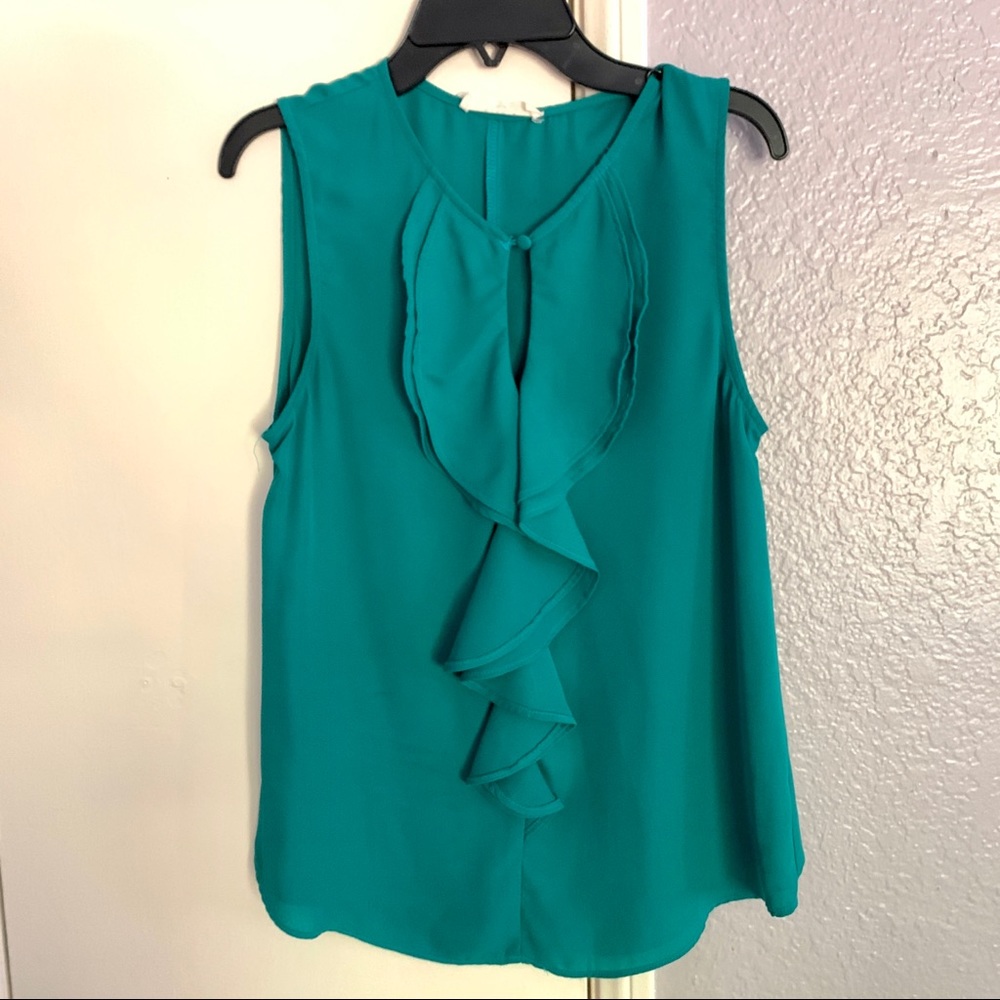 Elodie sleeveless green top blouse Size XS/X Small